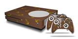 WraptorSkinz Decal Skin Wrap Set works with 2016 and newer XBOX One S Console and 2 Controllers Anchors Away Chocolate Brown