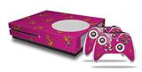 WraptorSkinz Decal Skin Wrap Set works with 2016 and newer XBOX One S Console and 2 Controllers Anchors Away Fuschia Hot Pink