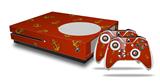 WraptorSkinz Decal Skin Wrap Set works with 2016 and newer XBOX One S Console and 2 Controllers Anchors Away Red Dark