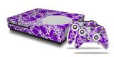 WraptorSkinz Decal Skin Wrap Set works with 2016 and newer XBOX One S Console and 2 Controllers Scattered Skulls Purple