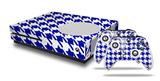 WraptorSkinz Decal Skin Wrap Set works with 2016 and newer XBOX One S Console and 2 Controllers Houndstooth Royal Blue
