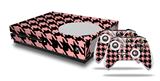 WraptorSkinz Decal Skin Wrap Set works with 2016 and newer XBOX One S Console and 2 Controllers Houndstooth Pink on Black