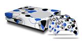WraptorSkinz Decal Skin Wrap Set works with 2016 and newer XBOX One S Console and 2 Controllers Lots of Dots Blue on White