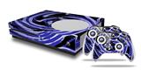 WraptorSkinz Decal Skin Wrap Set works with 2016 and newer XBOX One S Console and 2 Controllers Alecias Swirl 02 Blue