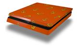 Vinyl Decal Skin Wrap compatible with Sony PlayStation 4 Slim Console Anchors Away Burnt Orange (PS4 NOT INCLUDED)