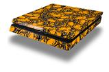 Vinyl Decal Skin Wrap compatible with Sony PlayStation 4 Slim Console Scattered Skulls Orange (PS4 NOT INCLUDED)