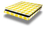 Vinyl Decal Skin Wrap compatible with Sony PlayStation 4 Slim Console Houndstooth Yellow (PS4 NOT INCLUDED)