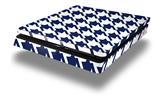 Vinyl Decal Skin Wrap compatible with Sony PlayStation 4 Slim Console Houndstooth Navy Blue (PS4 NOT INCLUDED)
