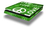Vinyl Decal Skin Wrap compatible with Sony PlayStation 4 Slim Console Love and Peace Green (PS4 NOT INCLUDED)