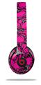 WraptorSkinz Skin Decal Wrap compatible with Beats Solo 2 and Solo 3 Wireless Headphones Scattered Skulls Hot Pink Skin Only (HEADPHONES NOT INCLUDED)
