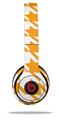 WraptorSkinz Skin Decal Wrap compatible with Beats Solo 2 and Solo 3 Wireless Headphones Houndstooth Orange Skin Only (HEADPHONES NOT INCLUDED)