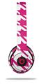 WraptorSkinz Skin Decal Wrap compatible with Beats Solo 2 and Solo 3 Wireless Headphones Houndstooth Hot Pink Skin Only (HEADPHONES NOT INCLUDED)