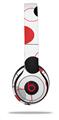 WraptorSkinz Skin Decal Wrap compatible with Beats Solo 2 and Solo 3 Wireless Headphones Lots of Dots Red on White Skin Only (HEADPHONES NOT INCLUDED)