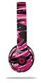 WraptorSkinz Skin Decal Wrap compatible with Beats Solo 2 and Solo 3 Wireless Headphones Alecias Swirl 02 Hot Pink Skin Only (HEADPHONES NOT INCLUDED)