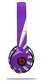 WraptorSkinz Skin Decal Wrap compatible with Beats Solo 2 and Solo 3 Wireless Headphones Rising Sun Japanese Flag Purple Skin Only (HEADPHONES NOT INCLUDED)