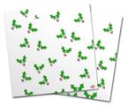 Vinyl Craft Cutter Designer 12x12 Sheets Christmas Holly Leaves on White - 2 Pack