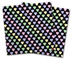 Vinyl Craft Cutter Designer 12x12 Sheets Pastel Hearts on Black - 2 Pack