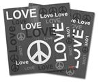 Vinyl Craft Cutter Designer 12x12 Sheets Love and Peace Gray - 2 Pack