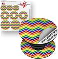 Decal Style Vinyl Skin Wrap 3 Pack for PopSockets Zig Zag Rainbow (POPSOCKET NOT INCLUDED)