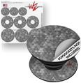 Decal Style Vinyl Skin Wrap 3 Pack for PopSockets Triangle Mosaic Gray (POPSOCKET NOT INCLUDED)