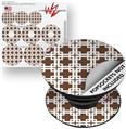 Decal Style Vinyl Skin Wrap 3 Pack for PopSockets Boxed Chocolate Brown (POPSOCKET NOT INCLUDED)