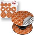 Decal Style Vinyl Skin Wrap 3 Pack for PopSockets Wavey Burnt Orange (POPSOCKET NOT INCLUDED)