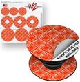 Decal Style Vinyl Skin Wrap 3 Pack for PopSockets Wavey Red (POPSOCKET NOT INCLUDED)