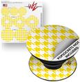 Decal Style Vinyl Skin Wrap 3 Pack for PopSockets Houndstooth Yellow (POPSOCKET NOT INCLUDED)