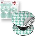 Decal Style Vinyl Skin Wrap 3 Pack for PopSockets Houndstooth Seafoam Green (POPSOCKET NOT INCLUDED)