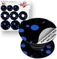 Decal Style Vinyl Skin Wrap 3 Pack for PopSockets Lots of Dots Blue on Black (POPSOCKET NOT INCLUDED)
