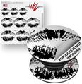 Decal Style Vinyl Skin Wrap 3 Pack for PopSockets Big Kiss Lips Black on White (POPSOCKET NOT INCLUDED)