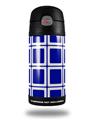 Skin Decal Wrap for Thermos Funtainer 12oz Bottle Squared Royal Blue (BOTTLE NOT INCLUDED)