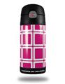 Skin Decal Wrap for Thermos Funtainer 12oz Bottle Squared Fushia Hot Pink (BOTTLE NOT INCLUDED)