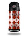 Skin Decal Wrap for Thermos Funtainer 12oz Bottle Boxed Red Dark (BOTTLE NOT INCLUDED)