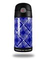 Skin Decal Wrap for Thermos Funtainer 12oz Bottle Wavey Royal Blue (BOTTLE NOT INCLUDED)