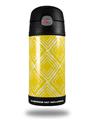 Skin Decal Wrap for Thermos Funtainer 12oz Bottle Wavey Yellow (BOTTLE NOT INCLUDED)