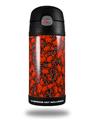 Skin Decal Wrap for Thermos Funtainer 12oz Bottle Scattered Skulls Red (BOTTLE NOT INCLUDED)