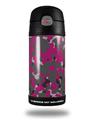 Skin Decal Wrap for Thermos Funtainer 12oz Bottle WraptorCamo Old School Camouflage Camo Fuschia Hot Pink (BOTTLE NOT INCLUDED)