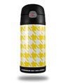 Skin Decal Wrap for Thermos Funtainer 12oz Bottle Houndstooth Yellow (BOTTLE NOT INCLUDED)