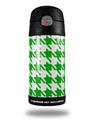 Skin Decal Wrap for Thermos Funtainer 12oz Bottle Houndstooth Green (BOTTLE NOT INCLUDED)
