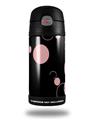 Skin Decal Wrap for Thermos Funtainer 12oz Bottle Lots of Dots Pink on Black (BOTTLE NOT INCLUDED)