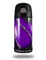 Skin Decal Wrap for Thermos Funtainer 12oz Bottle Barbwire Heart Purple (BOTTLE NOT INCLUDED)