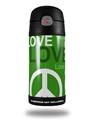 Skin Decal Wrap for Thermos Funtainer 12oz Bottle Love and Peace Green (BOTTLE NOT INCLUDED)