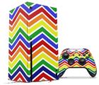 WraptorSkinz Skin Wrap compatible with the 2020 XBOX Series X Console and Controller Zig Zag Rainbow (XBOX NOT INCLUDED)