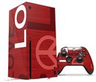 WraptorSkinz Skin Wrap compatible with the 2020 XBOX Series X Console and Controller Love and Peace Red (XBOX NOT INCLUDED)