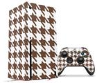 WraptorSkinz Skin Wrap compatible with the 2020 XBOX Series X Console and Controller Houndstooth Chocolate Brown (XBOX NOT INCLUDED)