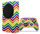 WraptorSkinz Skin Wrap compatible with the 2020 XBOX Series S Console and Controller Zig Zag Rainbow (XBOX NOT INCLUDED)