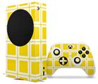 WraptorSkinz Skin Wrap compatible with the 2020 XBOX Series S Console and Controller Squared Yellow (XBOX NOT INCLUDED)