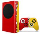 WraptorSkinz Skin Wrap compatible with the 2020 XBOX Series S Console and Controller Ripped Colors Red Yellow (XBOX NOT INCLUDED)