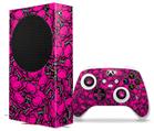 WraptorSkinz Skin Wrap compatible with the 2020 XBOX Series S Console and Controller Scattered Skulls Hot Pink (XBOX NOT INCLUDED)